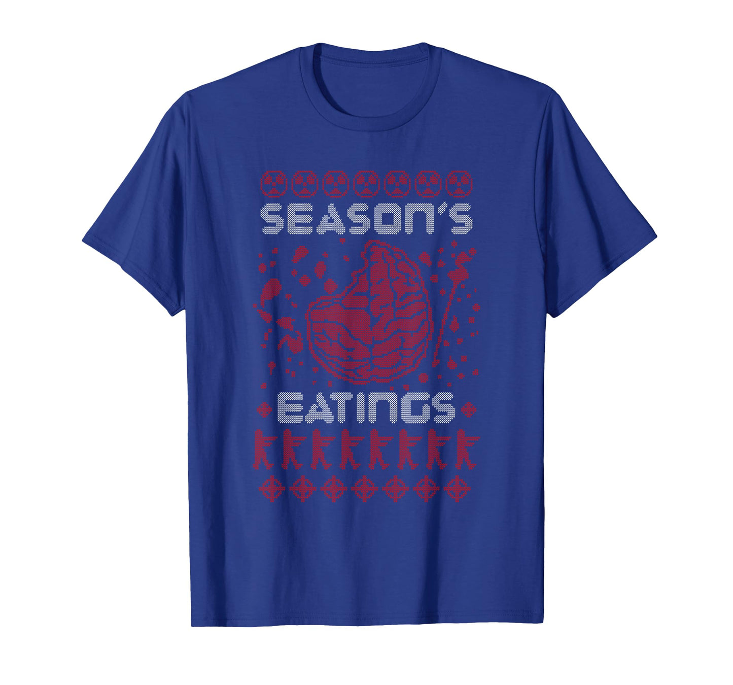 Season's Eatings Funny Zombie Ugly Christmas T-Shirt