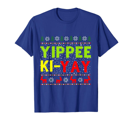 Funny Christmas Sweater Yippee - Unisex-Adults Winter Movie Lovers T-Shirt, Black, Small, Long Sleeve