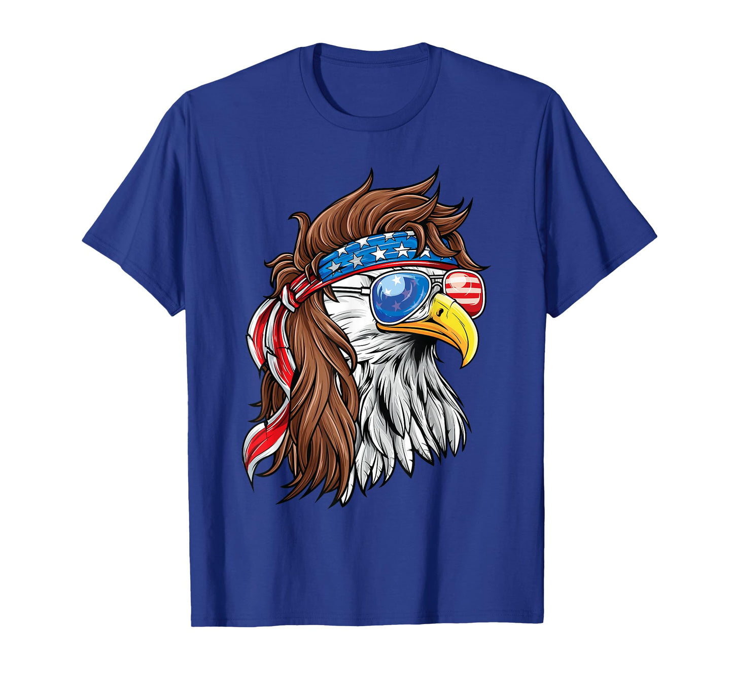 Patriotic Bald Eagle Mullet USA American Flag 4th of July T-Shirt