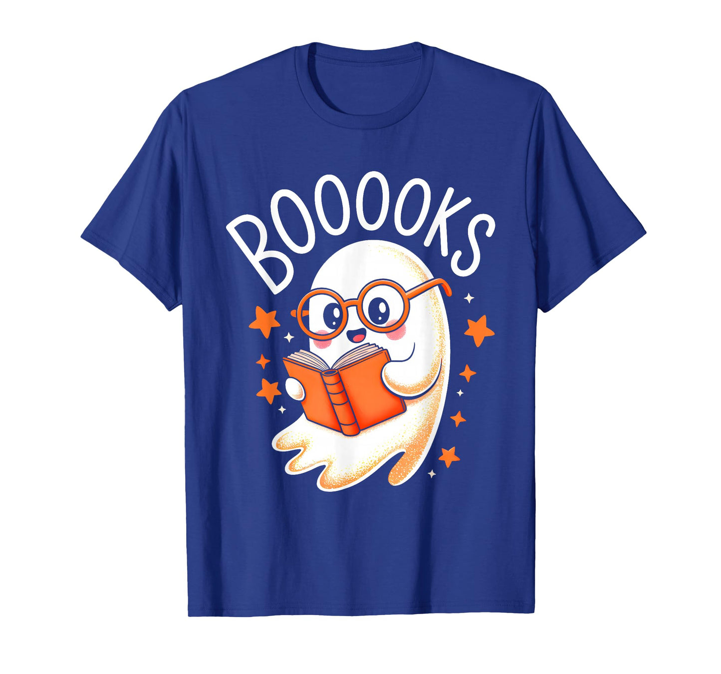 Cute Ghost Reading Book Lovers Librarian Teacher Halloween T-Shirt