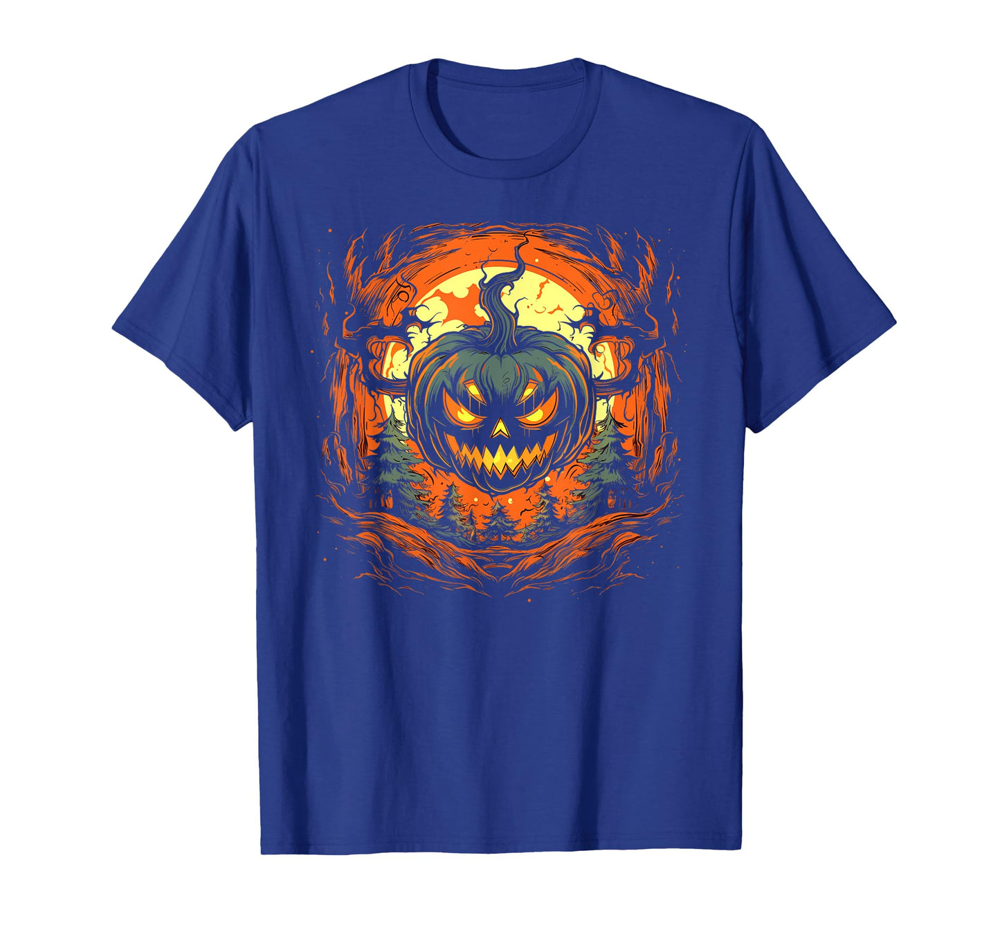 Pumpkin Jack o Lantern Demon Monster Scary Halloween Graphic T-Shirt