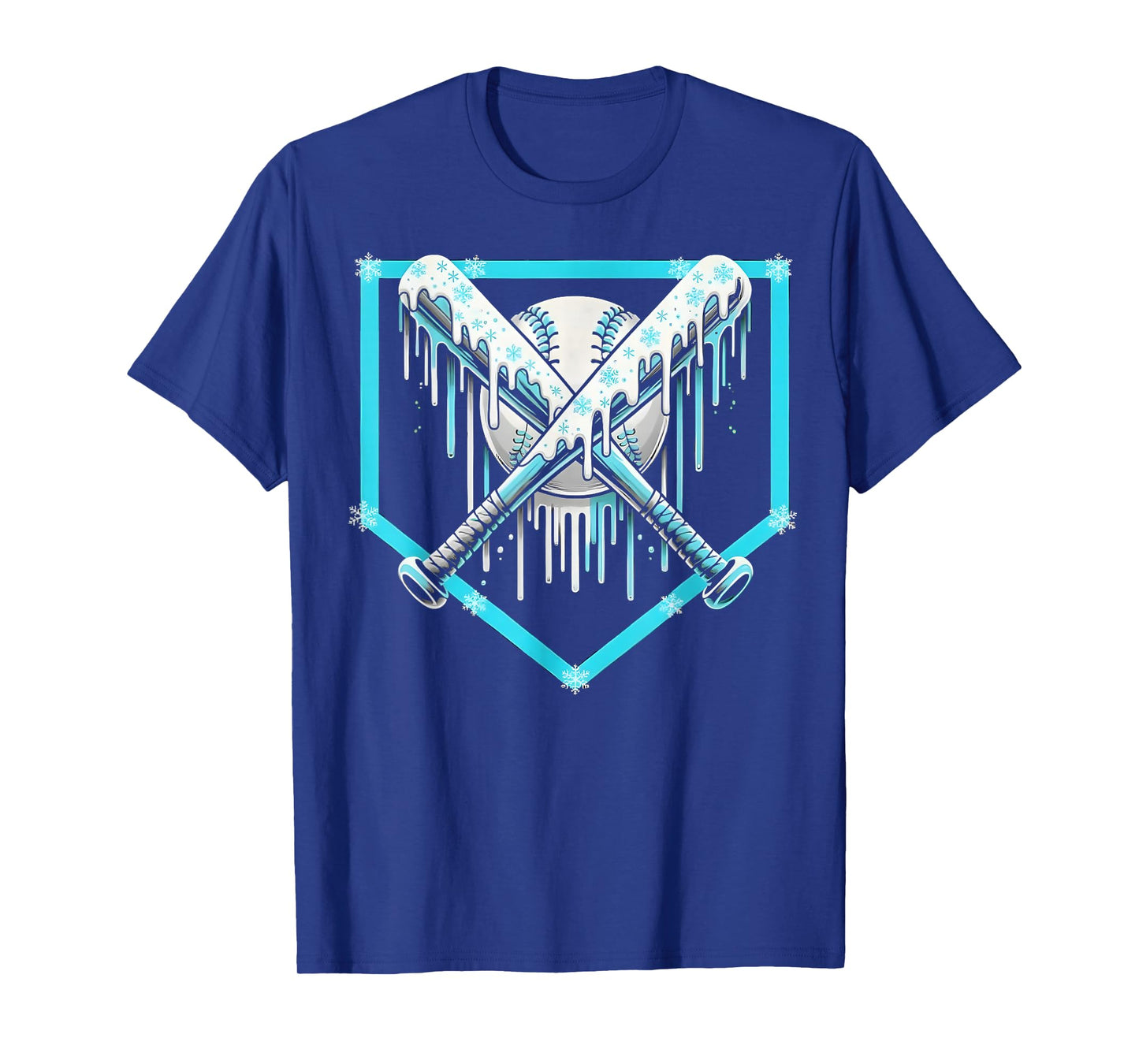Ice Cream Baseball Drip Home Plate Bats Cool for Boys Youth T-Shirt