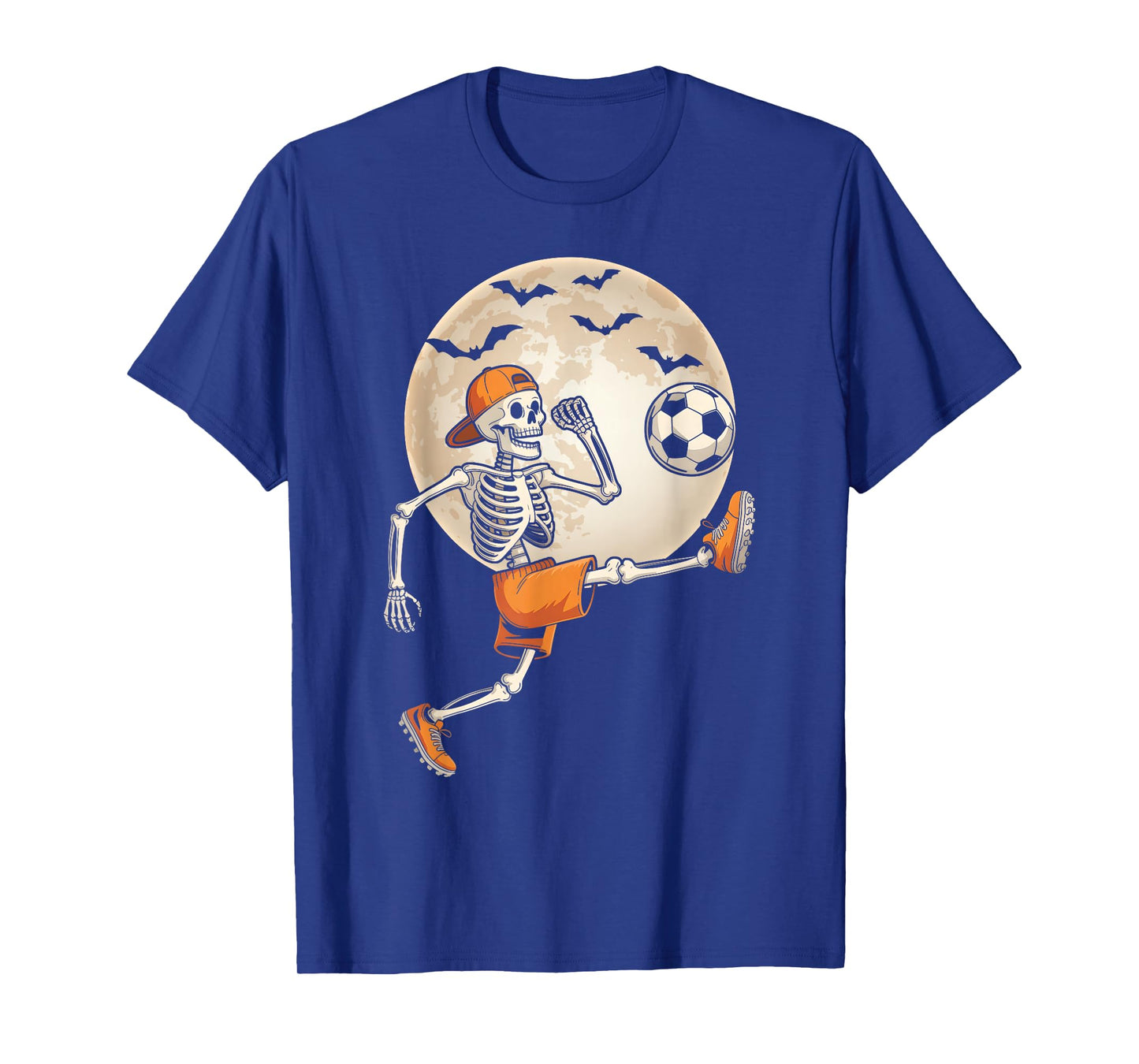 Funny Skeleton Soccer Halloween Costume Men Boys Kids T-Shirt