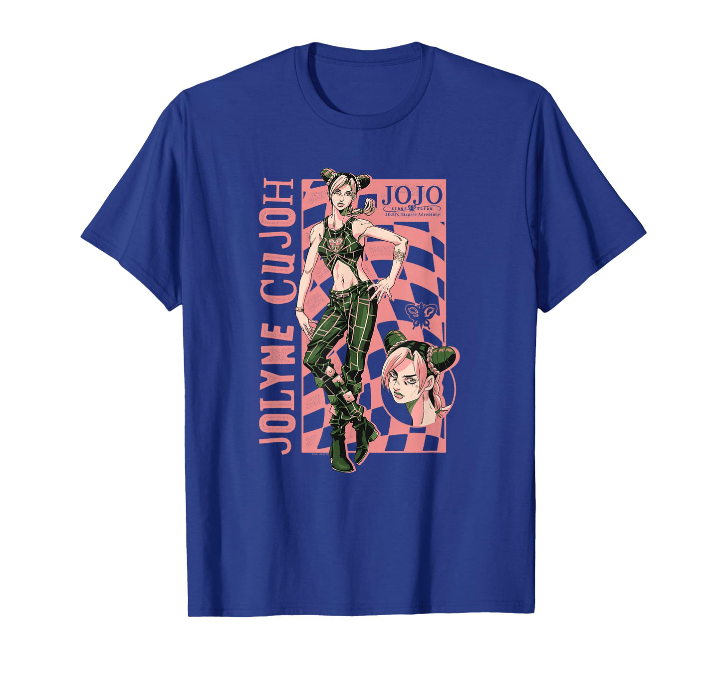 JoJo's Bizarre Adventure Jolyne Cujoh Checkerboard Anime T-Shirt