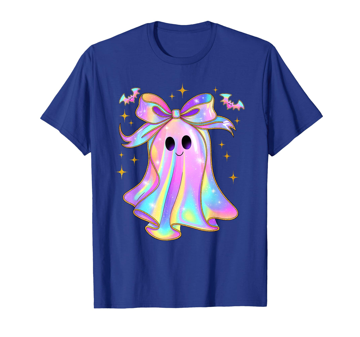 Cute Ghost Pumpkin Halloween Girly Coquette Bow Girl Women T-Shirt