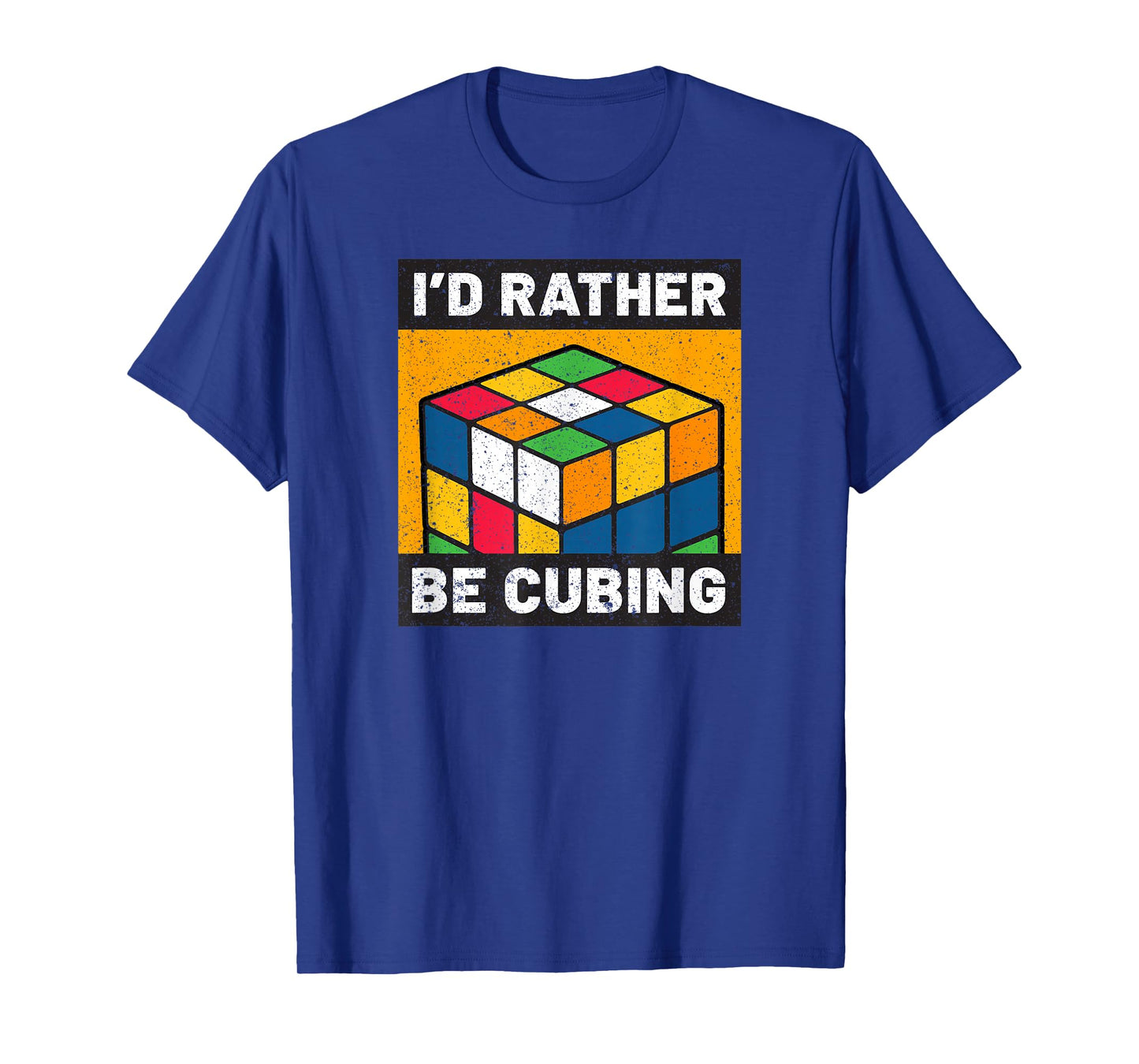 Competitive Puzzle Cube I'd Rather Be Cubing Speed Cubing T-Shirt
