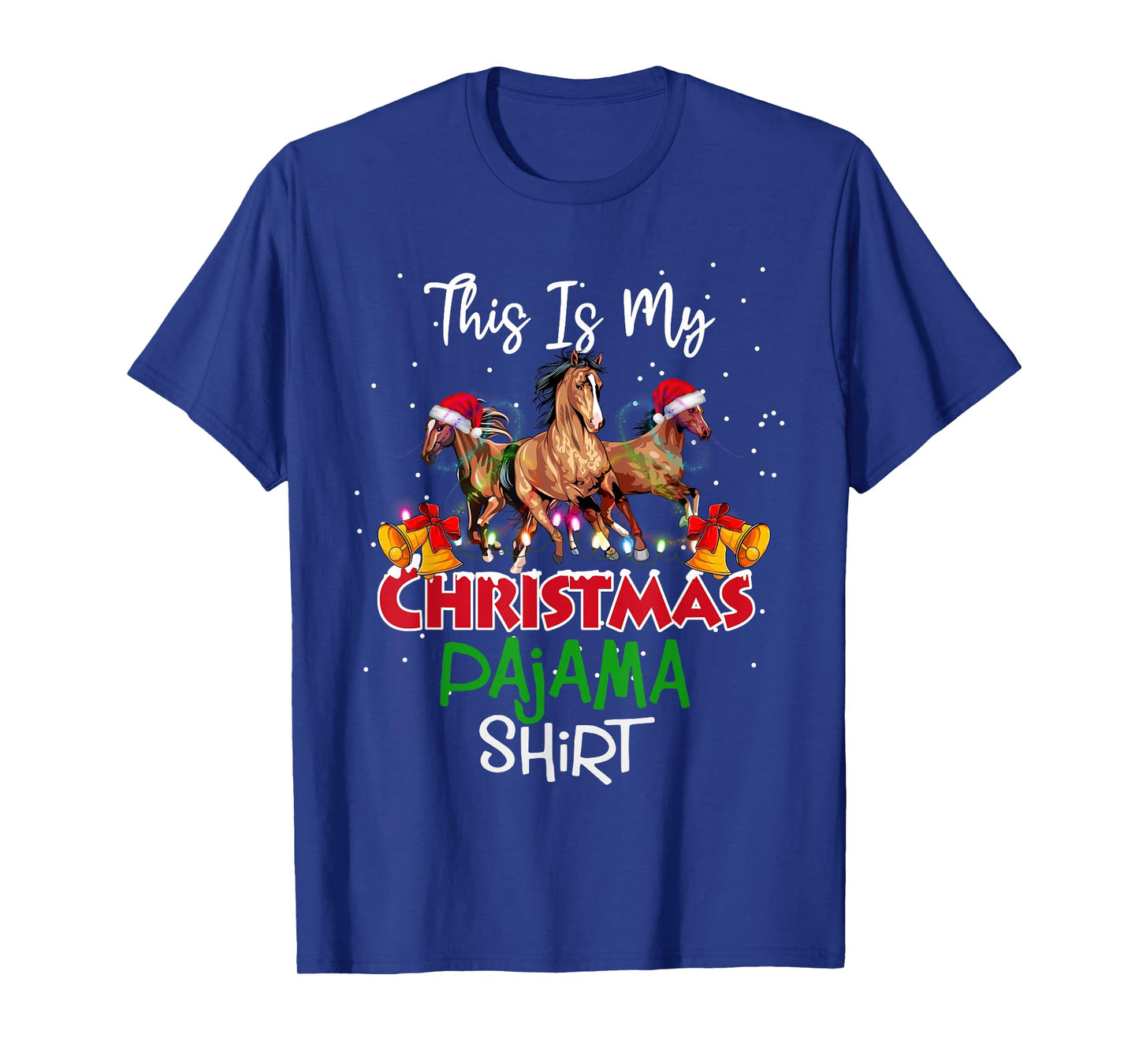 Horse Christmas Lights This is My Christmas Pajama T-Shirt