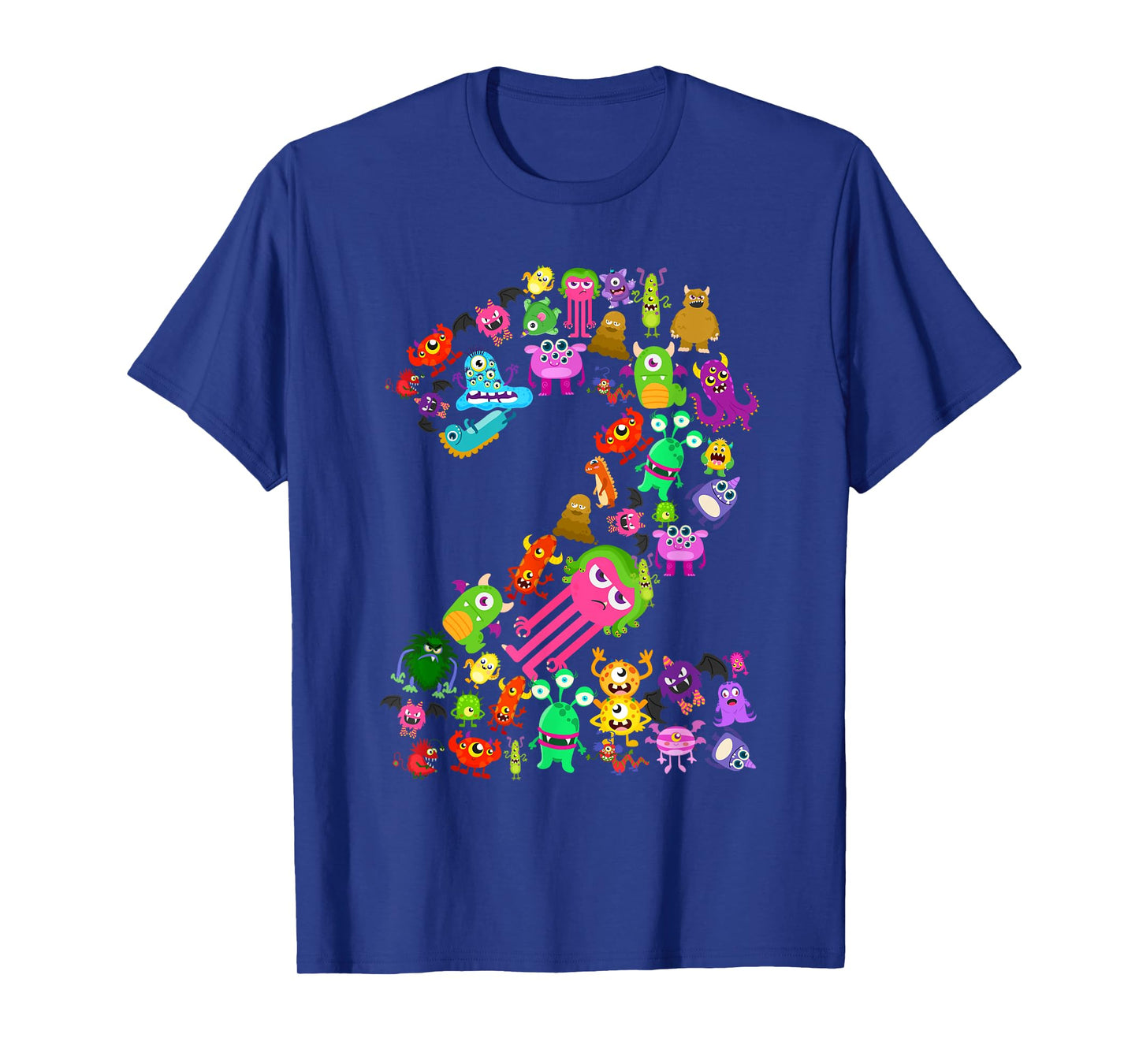 Little Monster 2 Two Years Old Kid 2nd Birthday Party Aliens T-Shirt