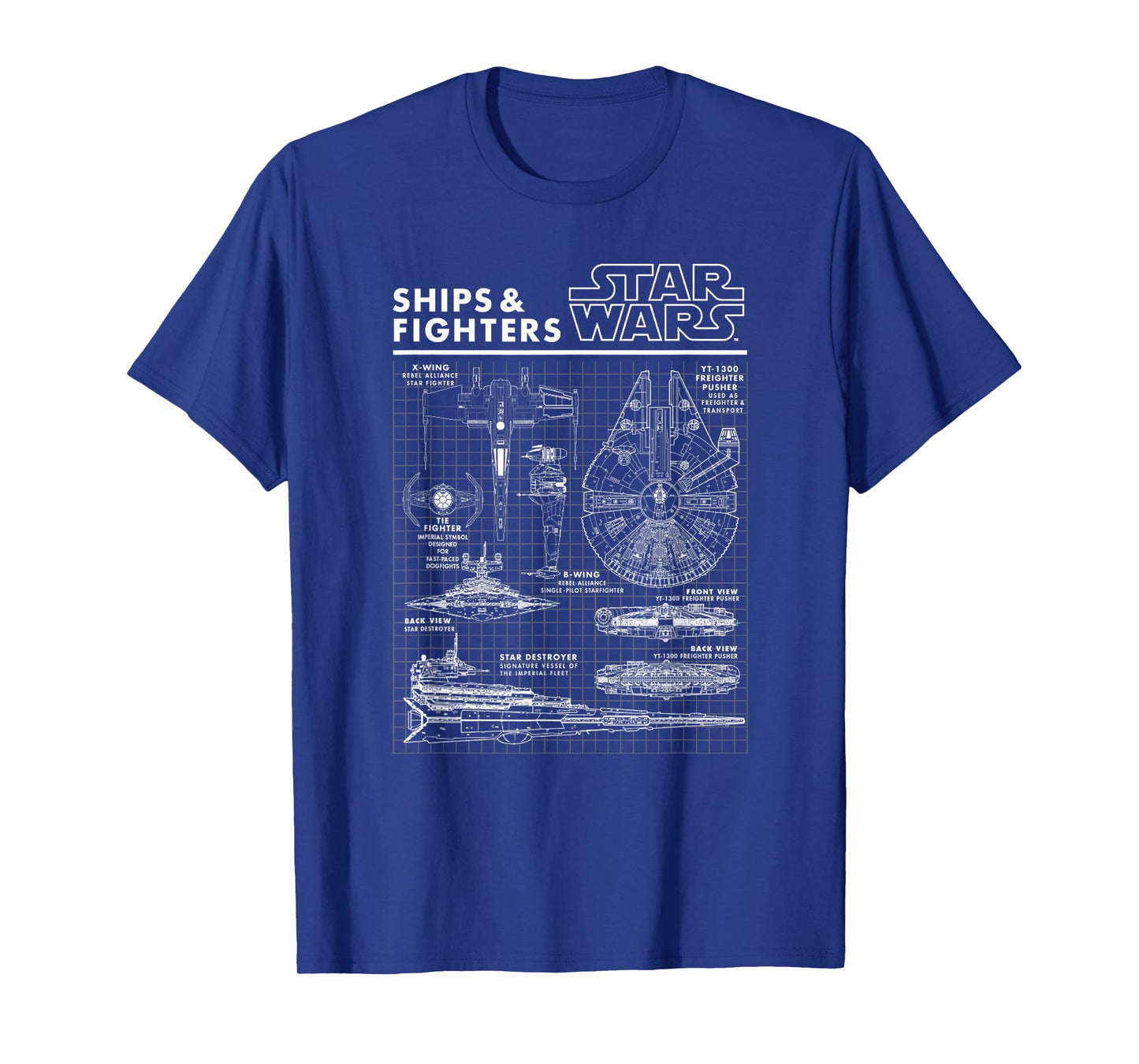 Star Wars Classic Falcon Death Star Ships & Fighters Plane T-Shirt