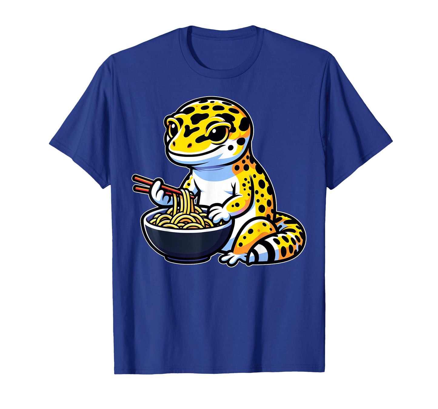 Kawaii Leopard Gecko Lover Gifts Leopard Gecko Eating Ramen T-Shirt