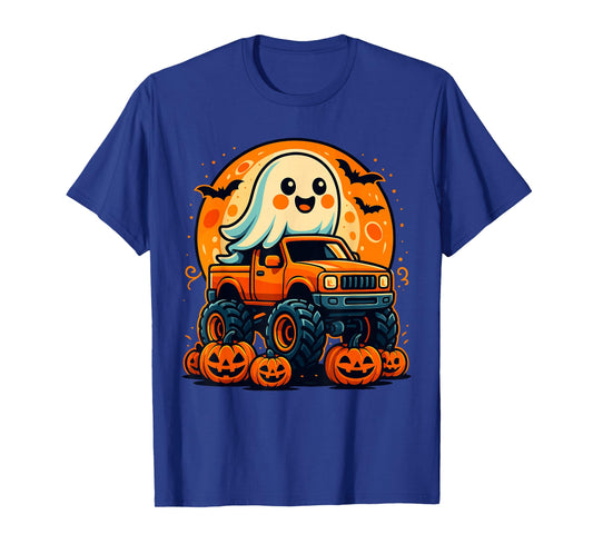 Cute Kawaii Ghost Monster Truck Costume, Kids Halloween T-Shirt