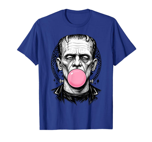 Frankenstein Monster Bubble Gum Funny Vintage Halloween T-Shirt