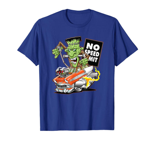 1956 Funny Cartoon Hot Rod Monster Vintage Car T-Shirt