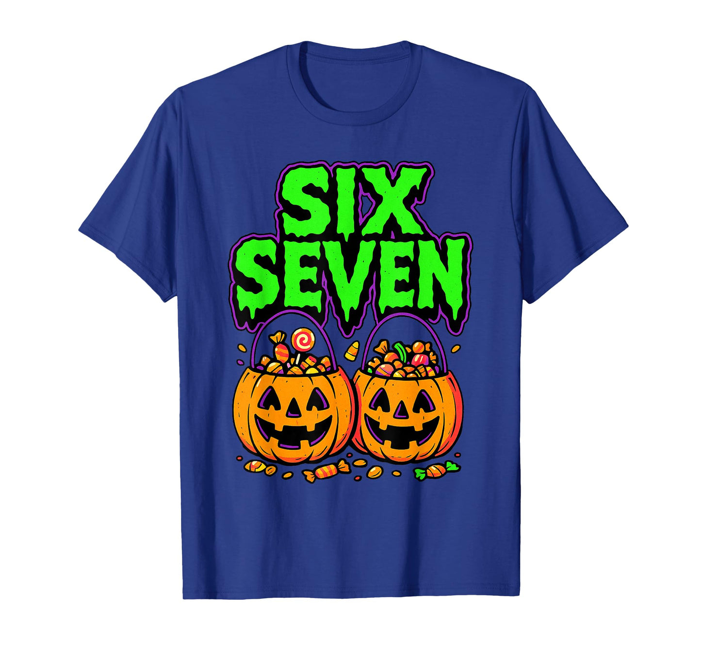 Six Seven Halloween 6-7 Funny Teen Slang Fall Rizz Kids Fun T-Shirt