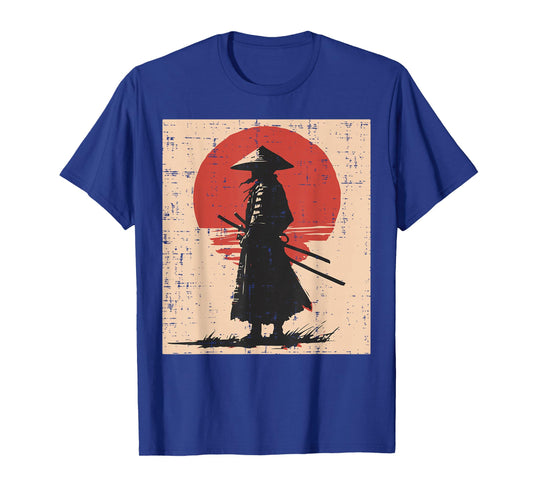 Japanese Samurai Red Sun Vintage Art Men Boys Kids Women T-Shirt
