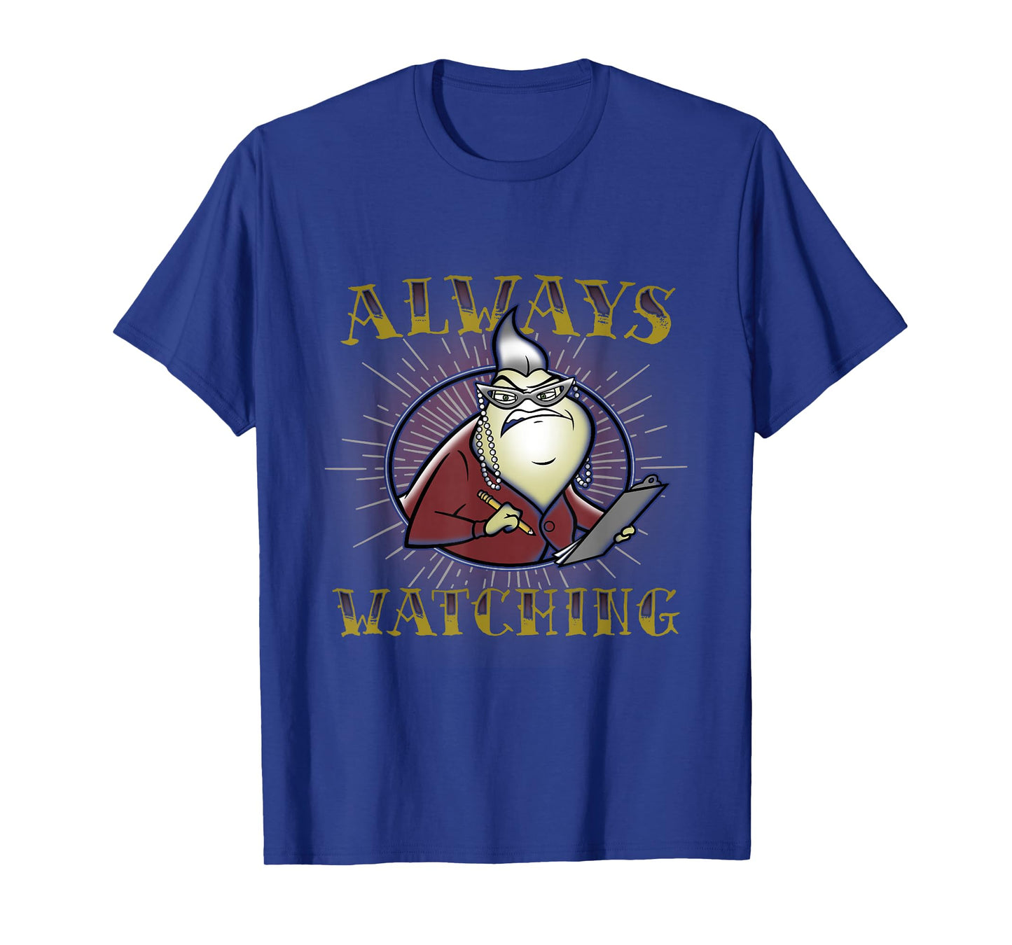 Disney Pixar Monsters Inc. Roz Always Watching Portrait T-Shirt Small