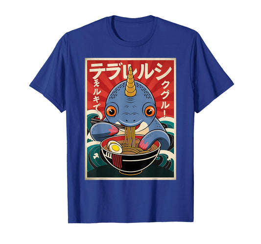 Ramen Japanese Funny Kawaii Narwhal Graphic Mens Gifts Anime T-Shirt