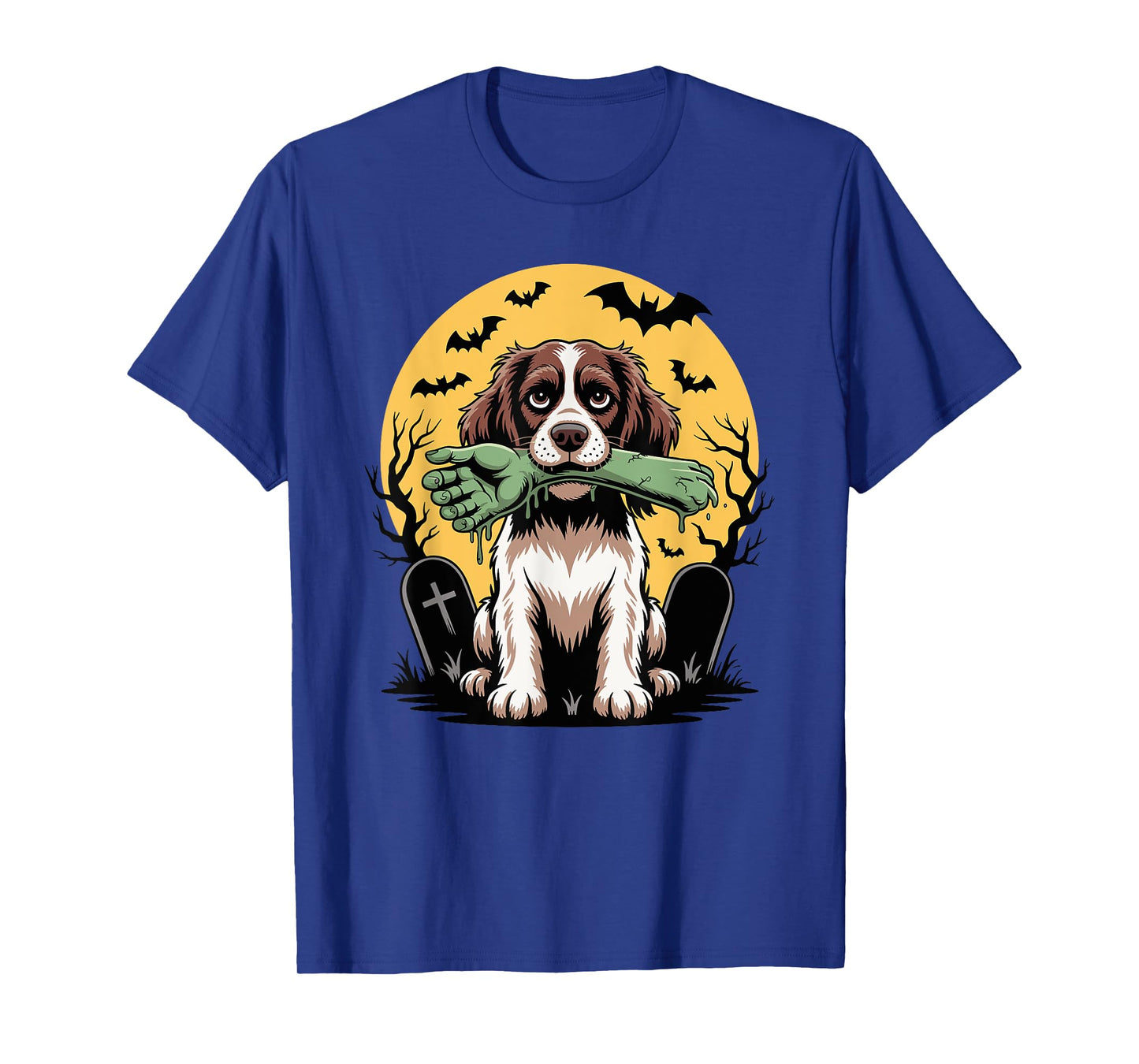 Halloween Moon Zombie English Springer Spaniel Sprocker T-Shirt