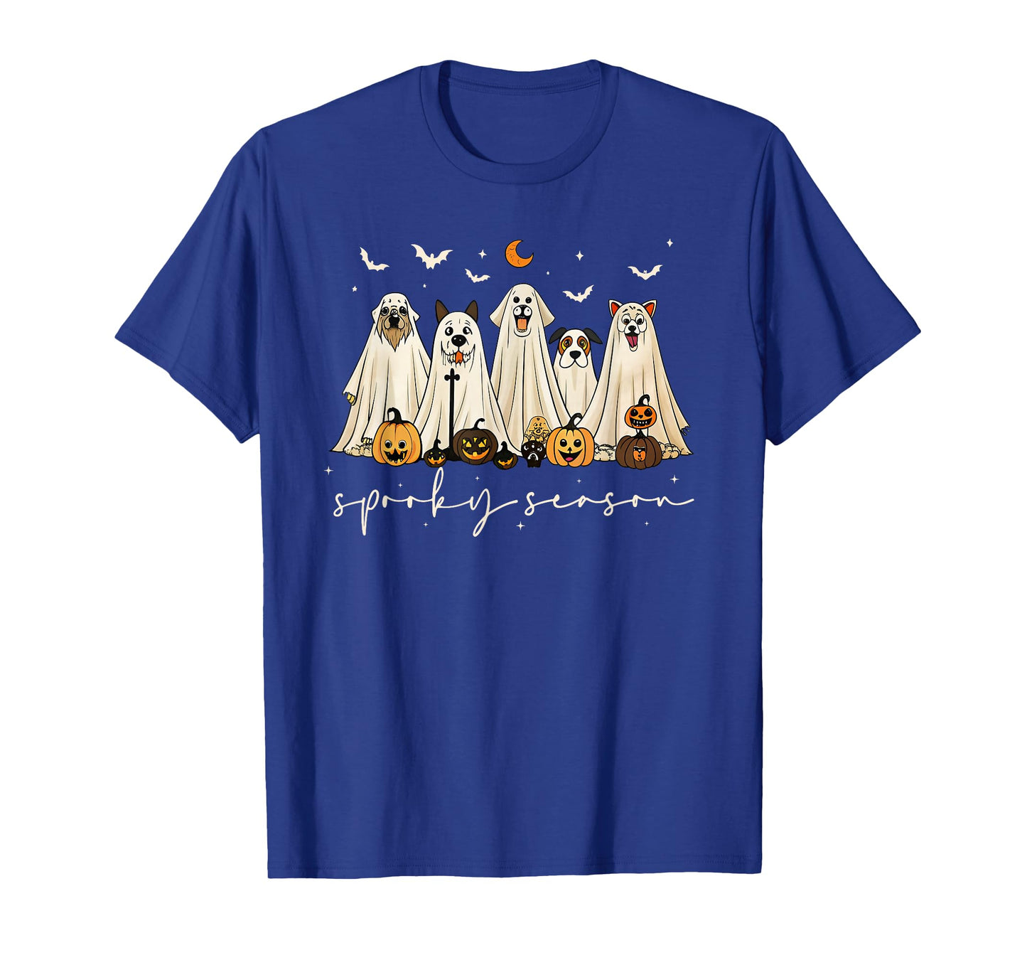 Cute Ghost Dogs Happy Halloween Spooky Season Trick Or Treat T-Shirt