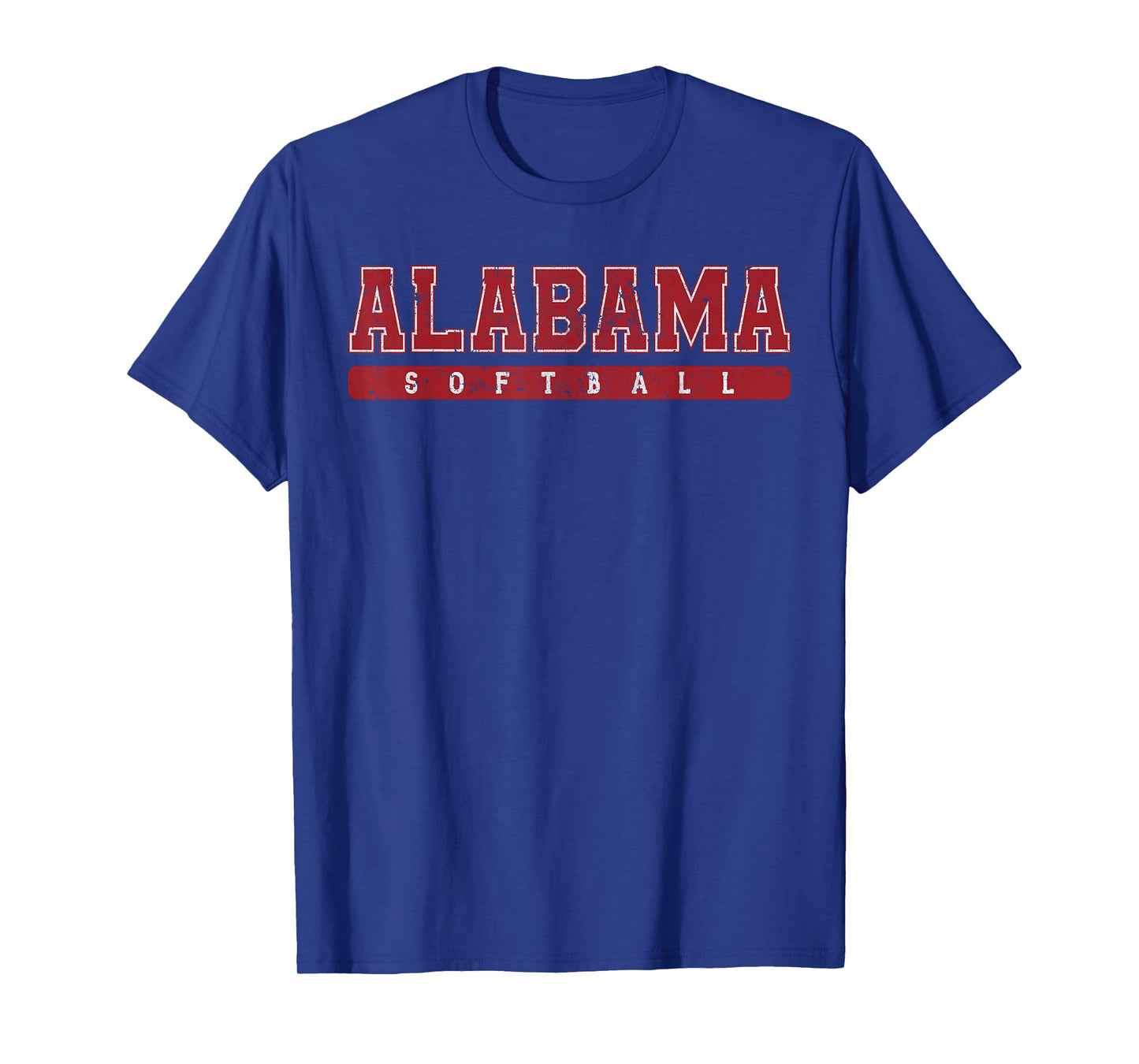 Alabama Softball Red Vintage Text T-Shirt