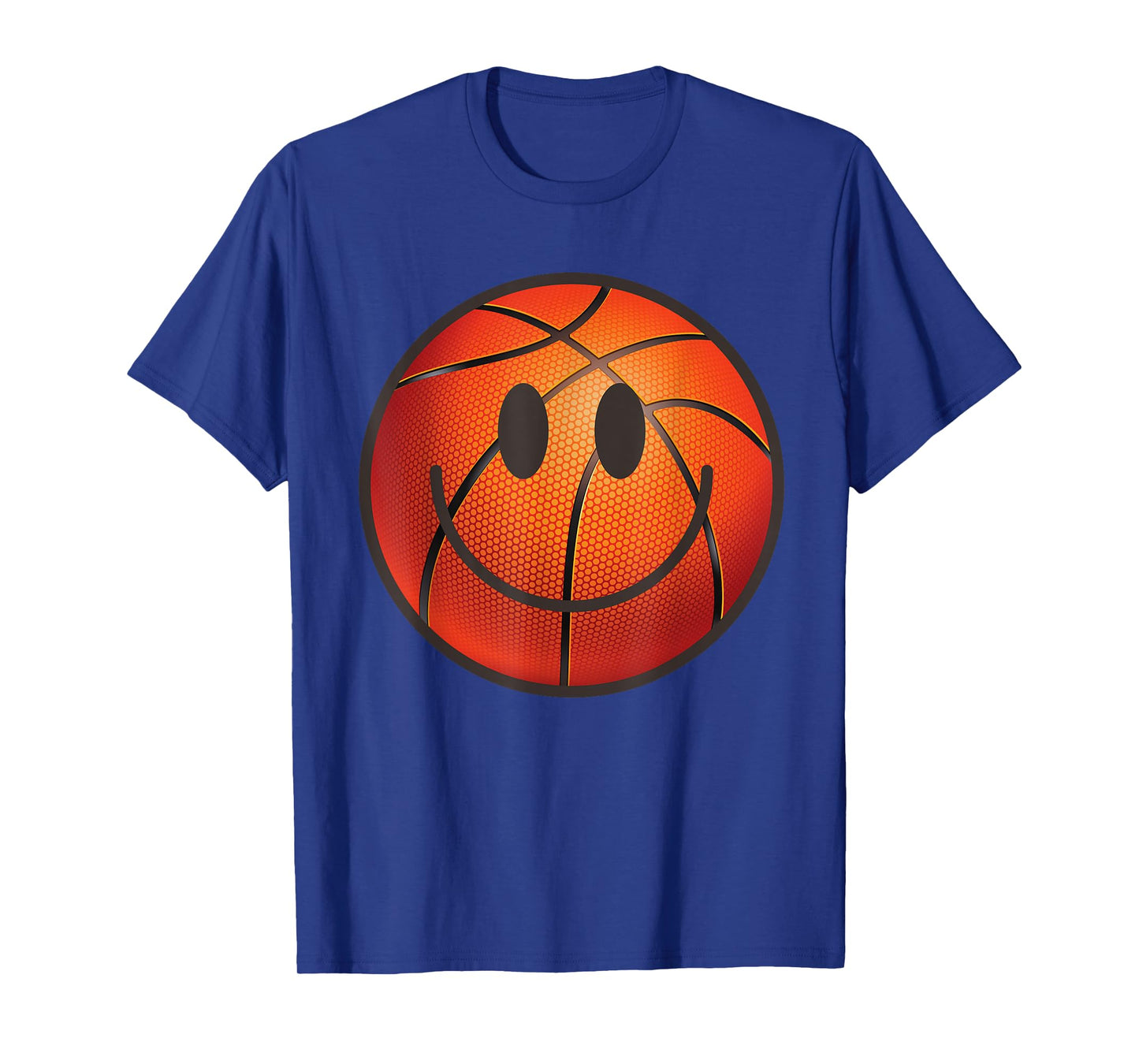 Basketball Happy Face Trendy Basketball Lovers Smile Face T-Shirt