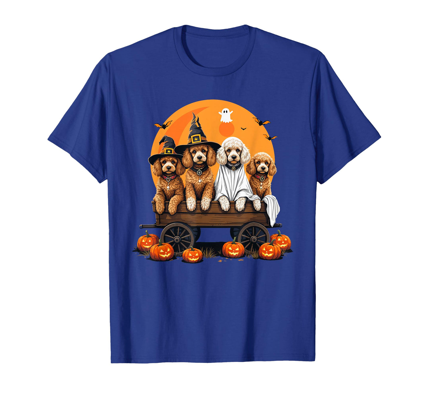 Poodle Ghost Halloween Dog Lovers Costume Men Women Kids T-Shirt