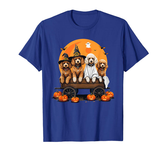 Poodle Ghost Halloween Dog Lovers Costume Men Women Kids T-Shirt