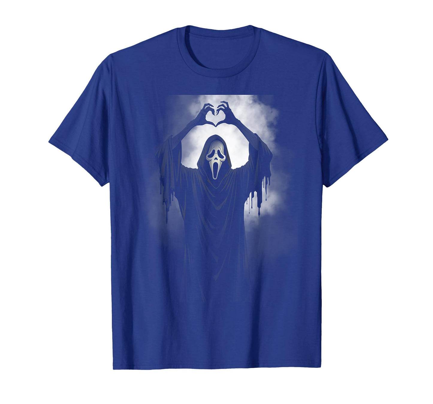 Scary Face Horror Ghost Heart Hands Creepy Halloween T-Shirt