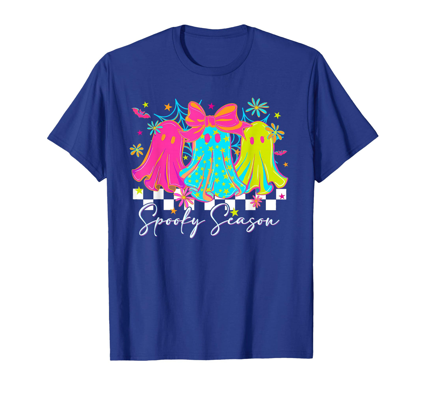 Retro Boo Halloween Ghost Pumpkin Coquette Spooky Season T-Shirt