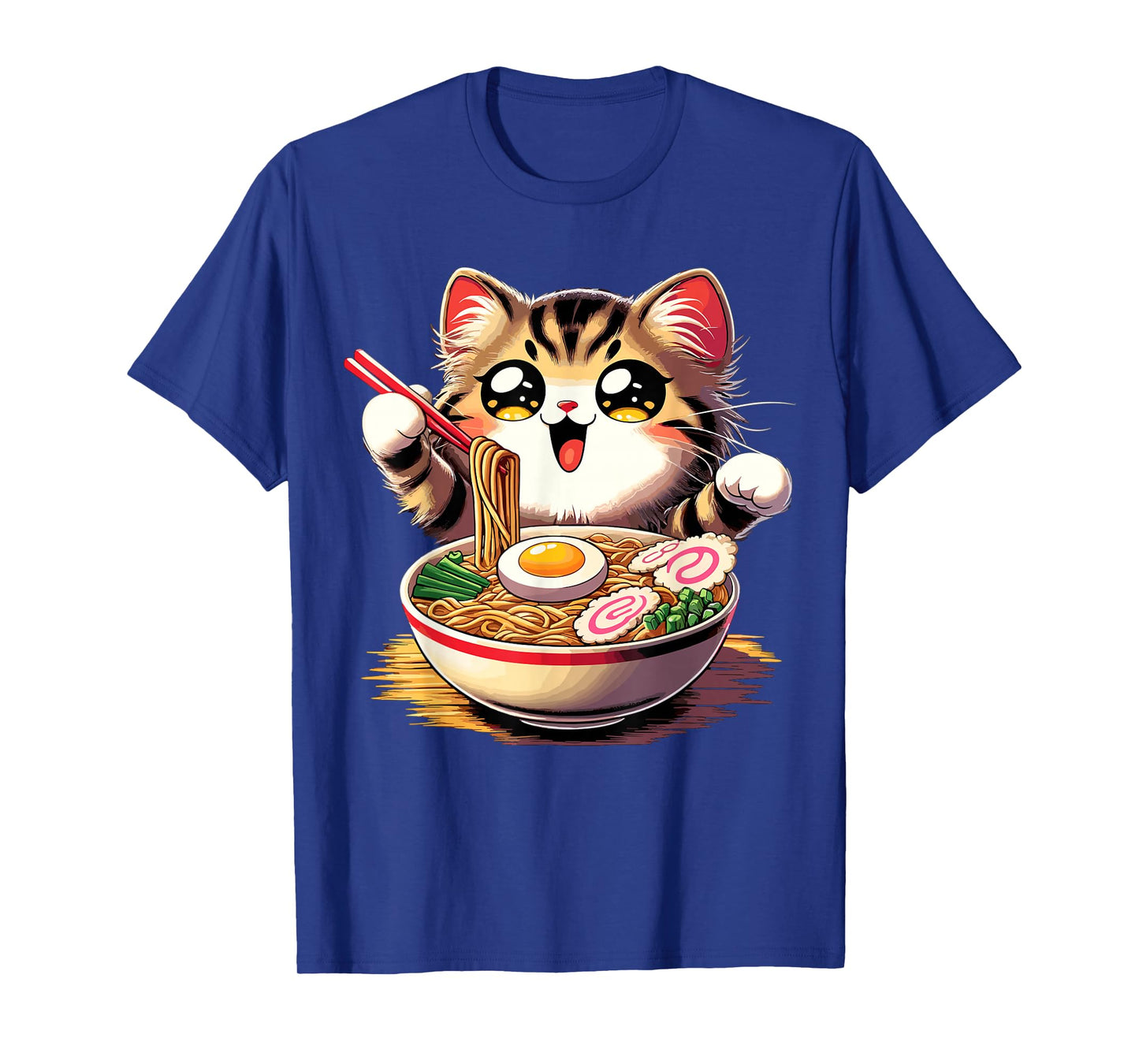 Cat Ramen Noodles Anime Kawaii Japanese Cat T-Shirt