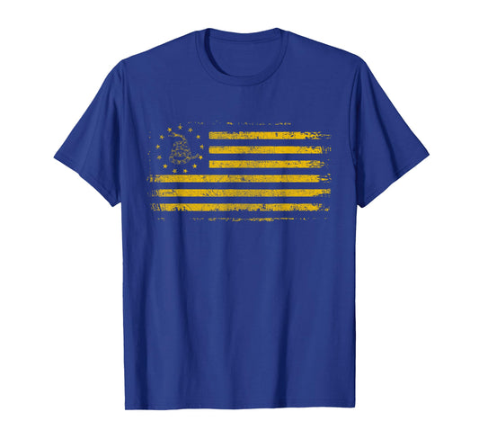 Gadsden & Betsy Ross Flag - 13 Colonies - Snake Yellow T-Shirt