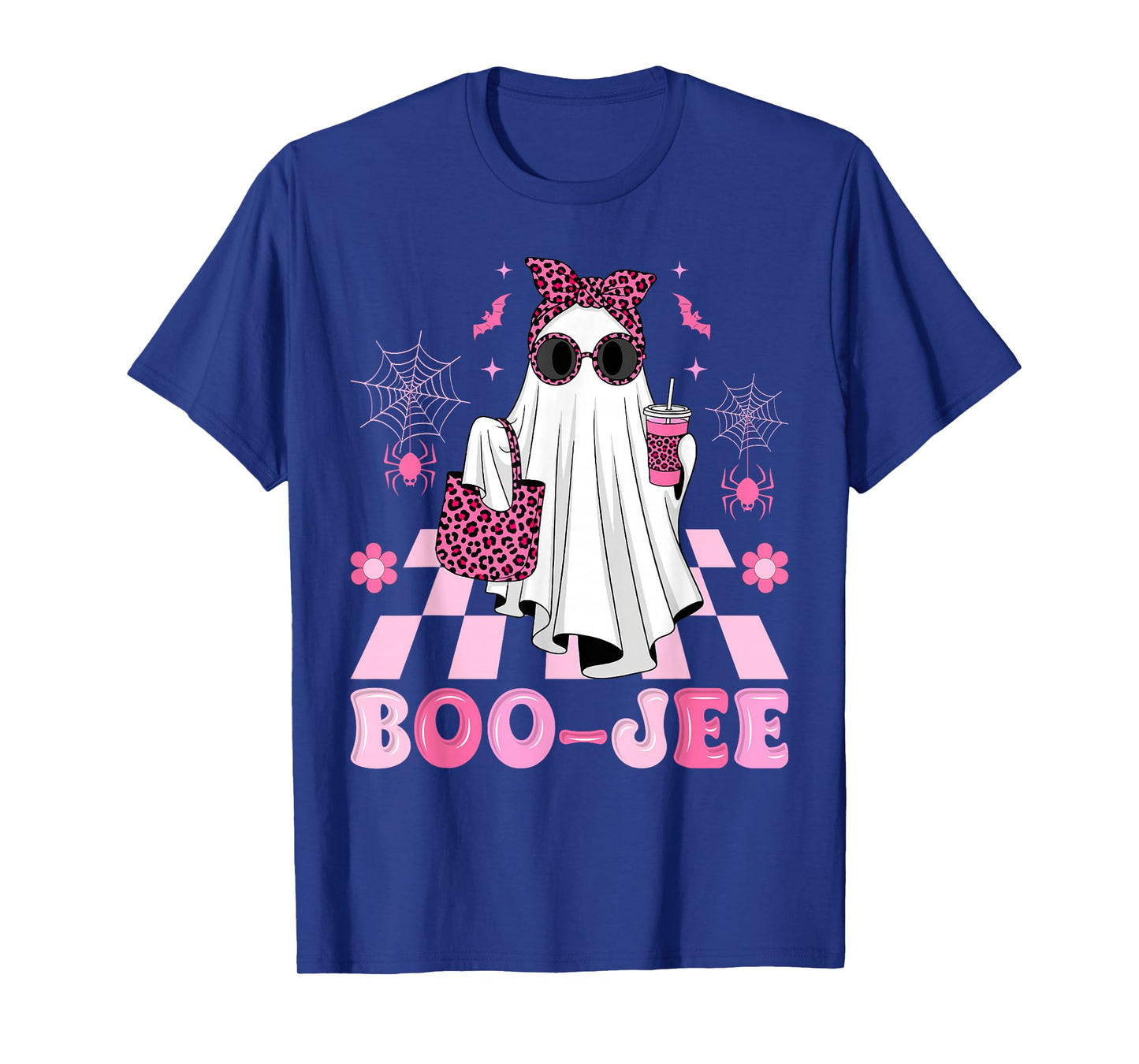Halloween Boo-JEE Boujee Ghost Coquette Leopard Coffee Women T-Shirt