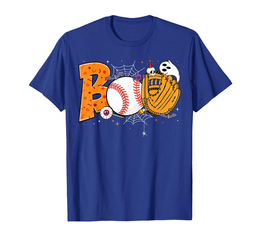 Boo Baseball Player Catcher Pitcher Funny Halloween Costume T-Shirt