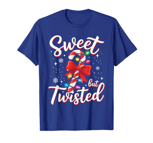 Sweet But Twisted Funny Christmas Candy Cane Xmas Holiday T-Shirt