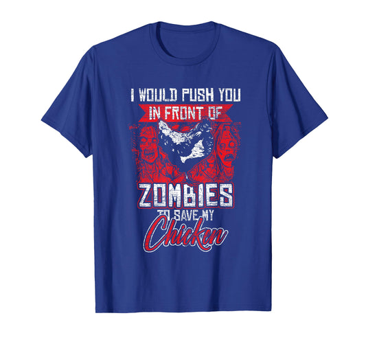 Zombie Halloween Costume Farm Farmer Chicken T-Shirt
