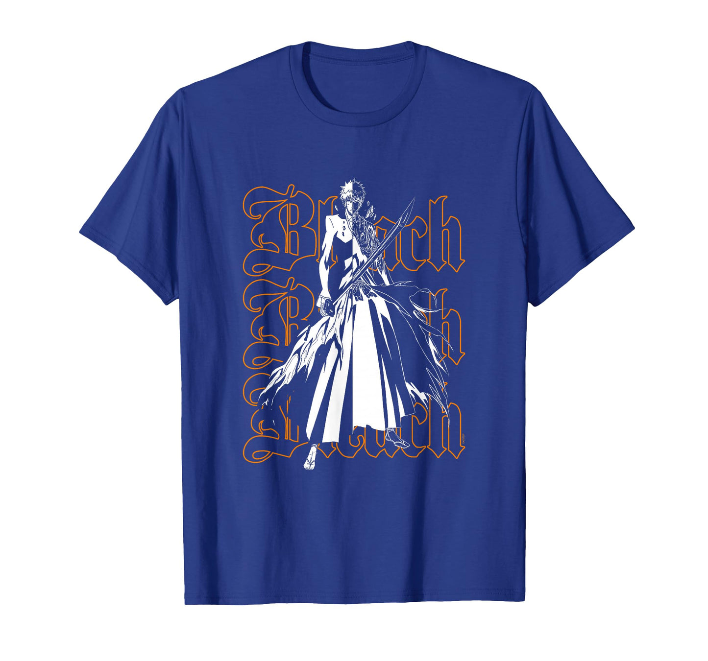 Bleach Ichigo & Repeating Gothic Logo Anime T-Shirt
