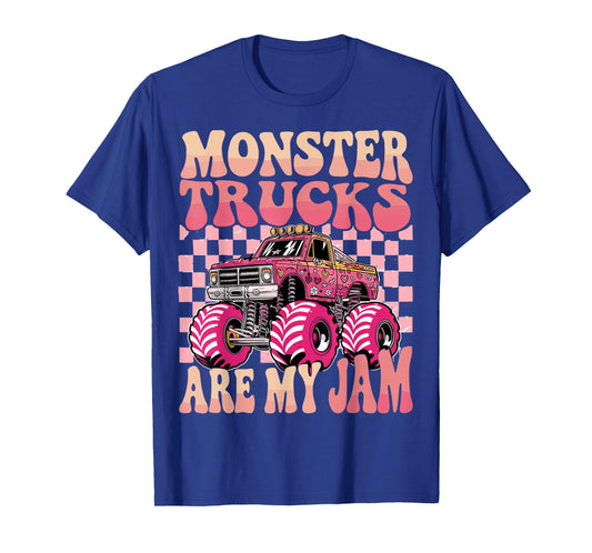 Monster Trucks Are My Jam Colorful Monster Truck T-Shirt