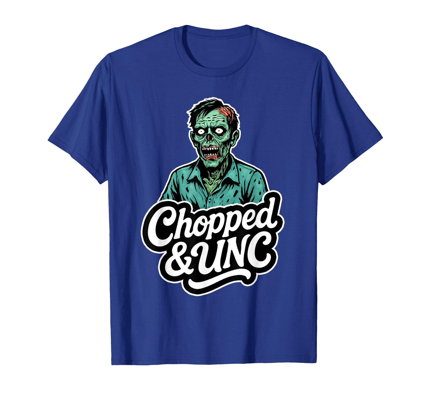 Funny Chopped and UNC Halloween Zombie Teen Slang No Rizz. T-Shirt