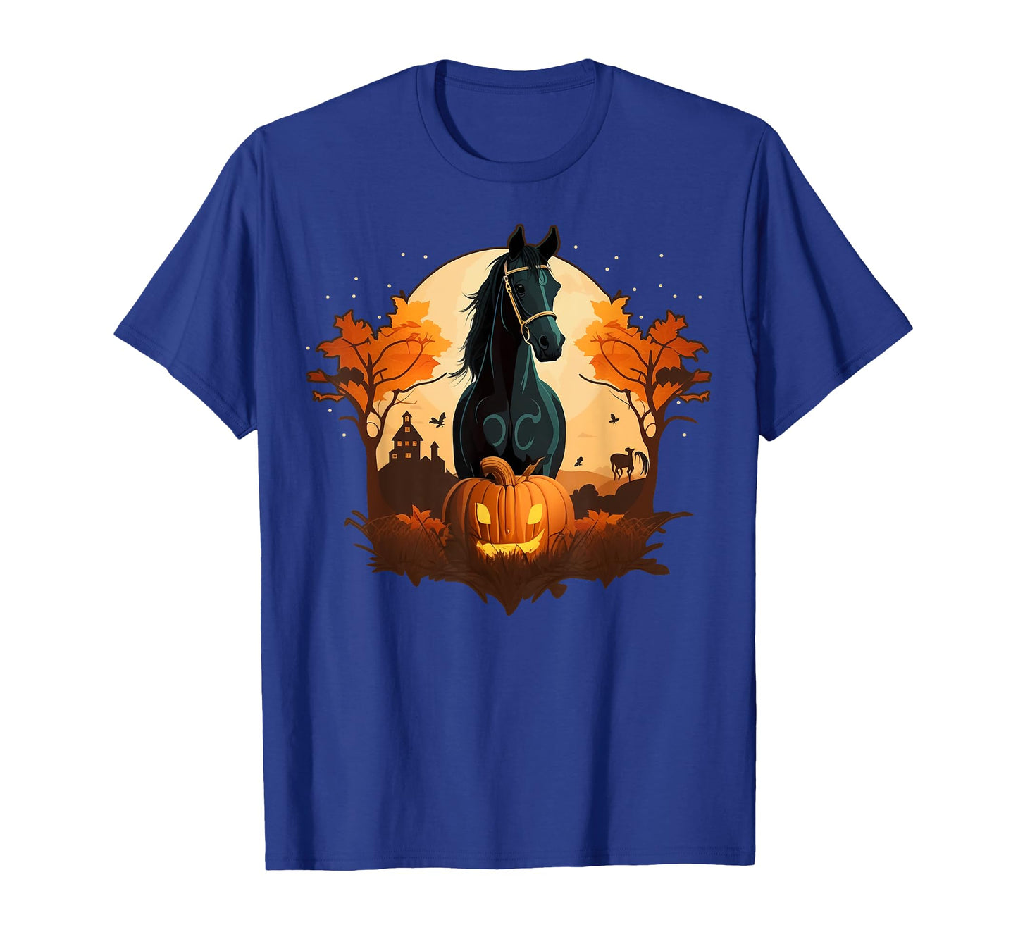 Pumpkin Horse costume on Horse Halloween T-Shirt