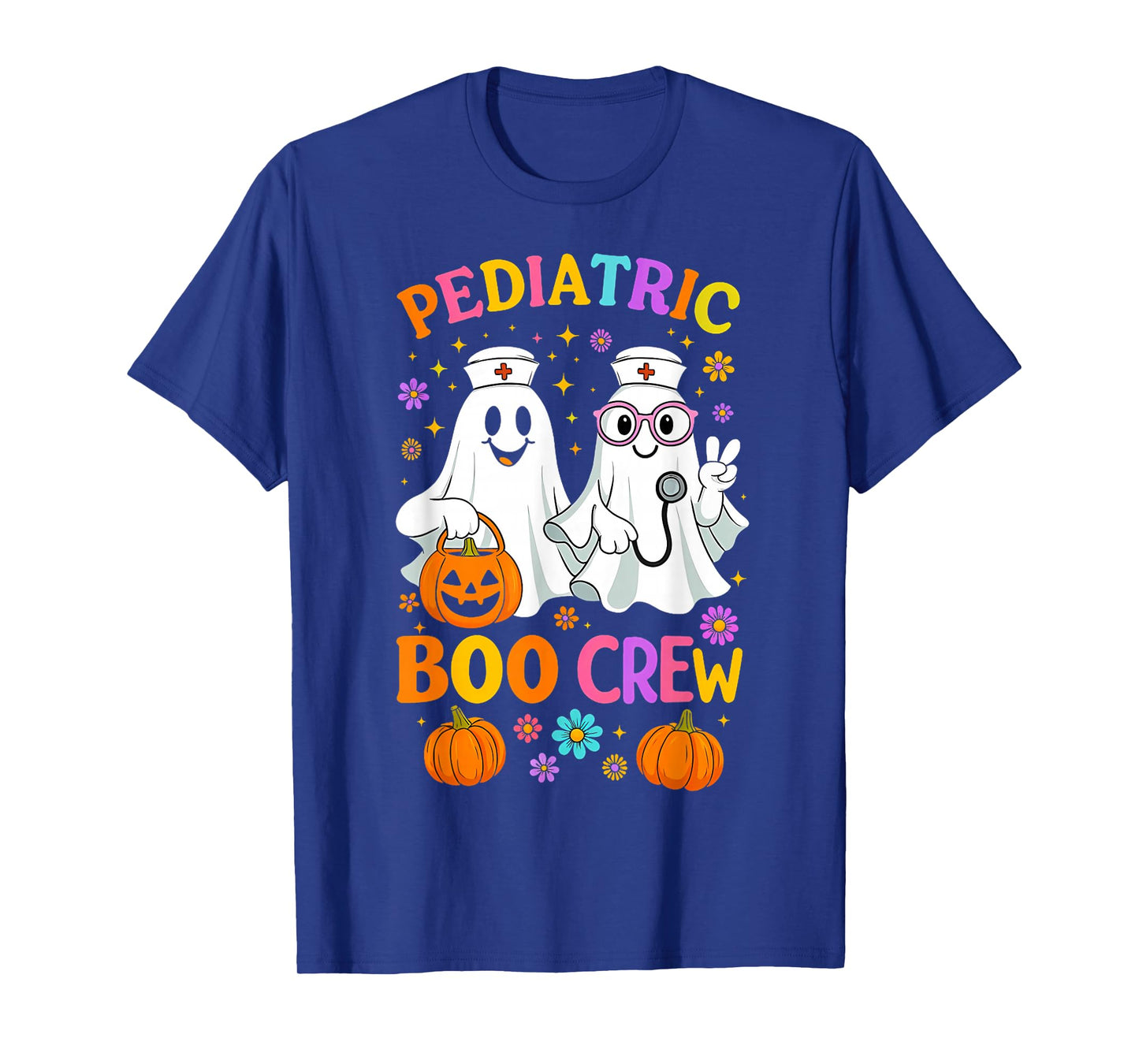 Pediatric Nurse Boo Boo Crew Ghost Costume Halloween T-Shirt