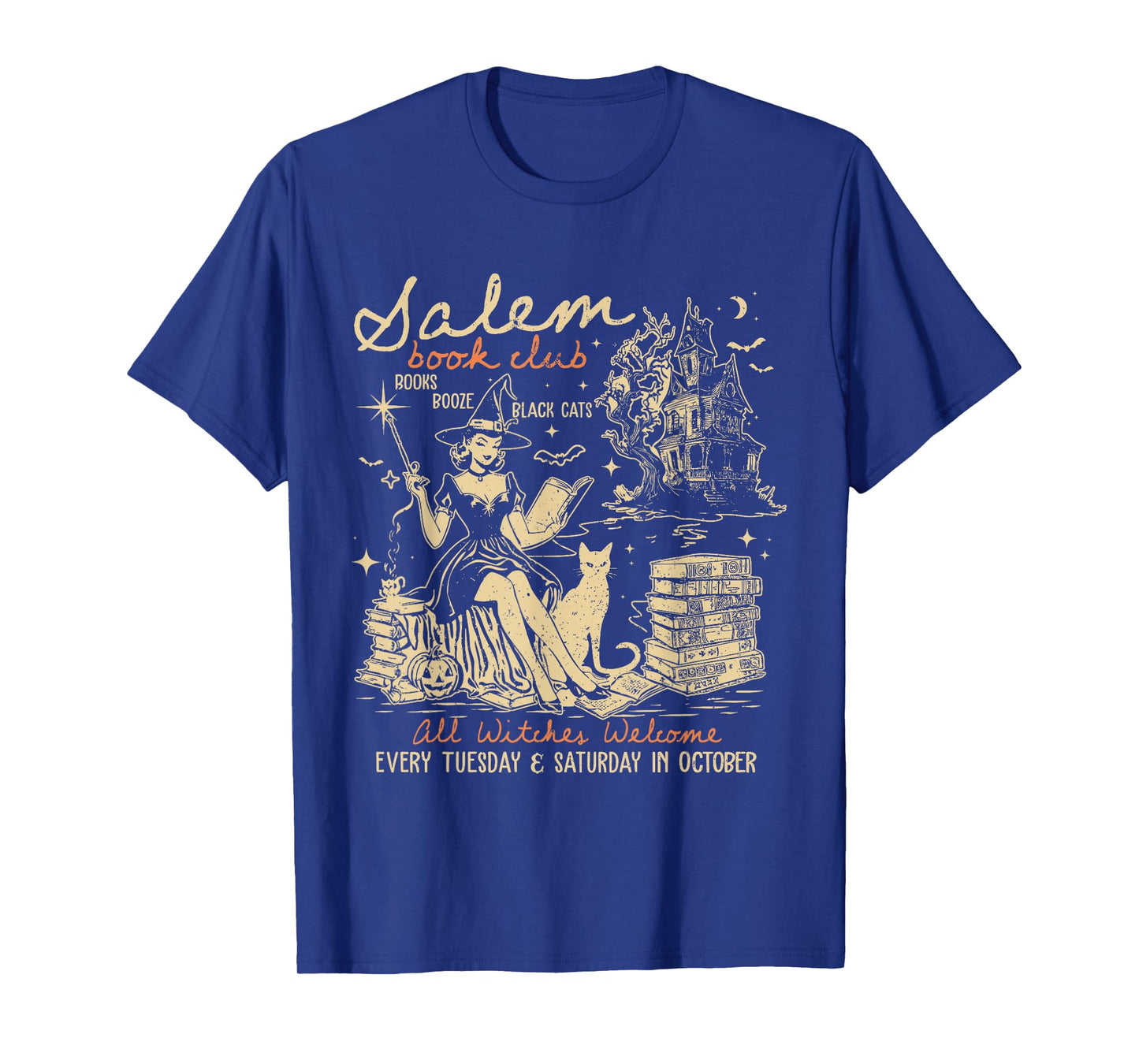 Funny Salem Book Club Bookish Witch Spicy Book Halloween T-Shirt