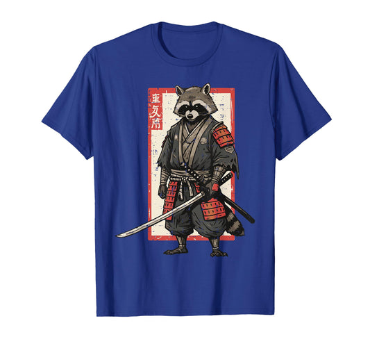 Racoon Samurai Katana Japanese Warrior Men Boys Kids Women T-Shirt