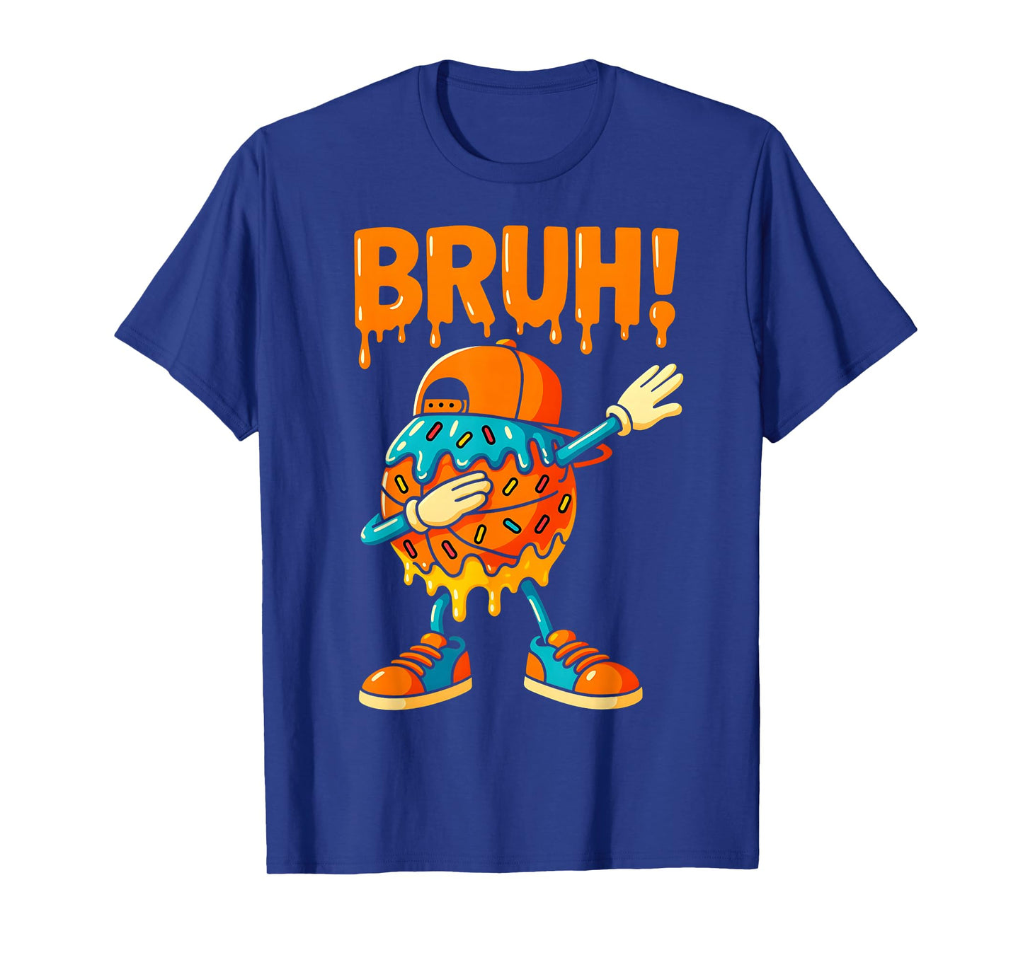 Basketball Ice Cream Drip Boys Girls Cute Dabbing Game Day T-Shirt