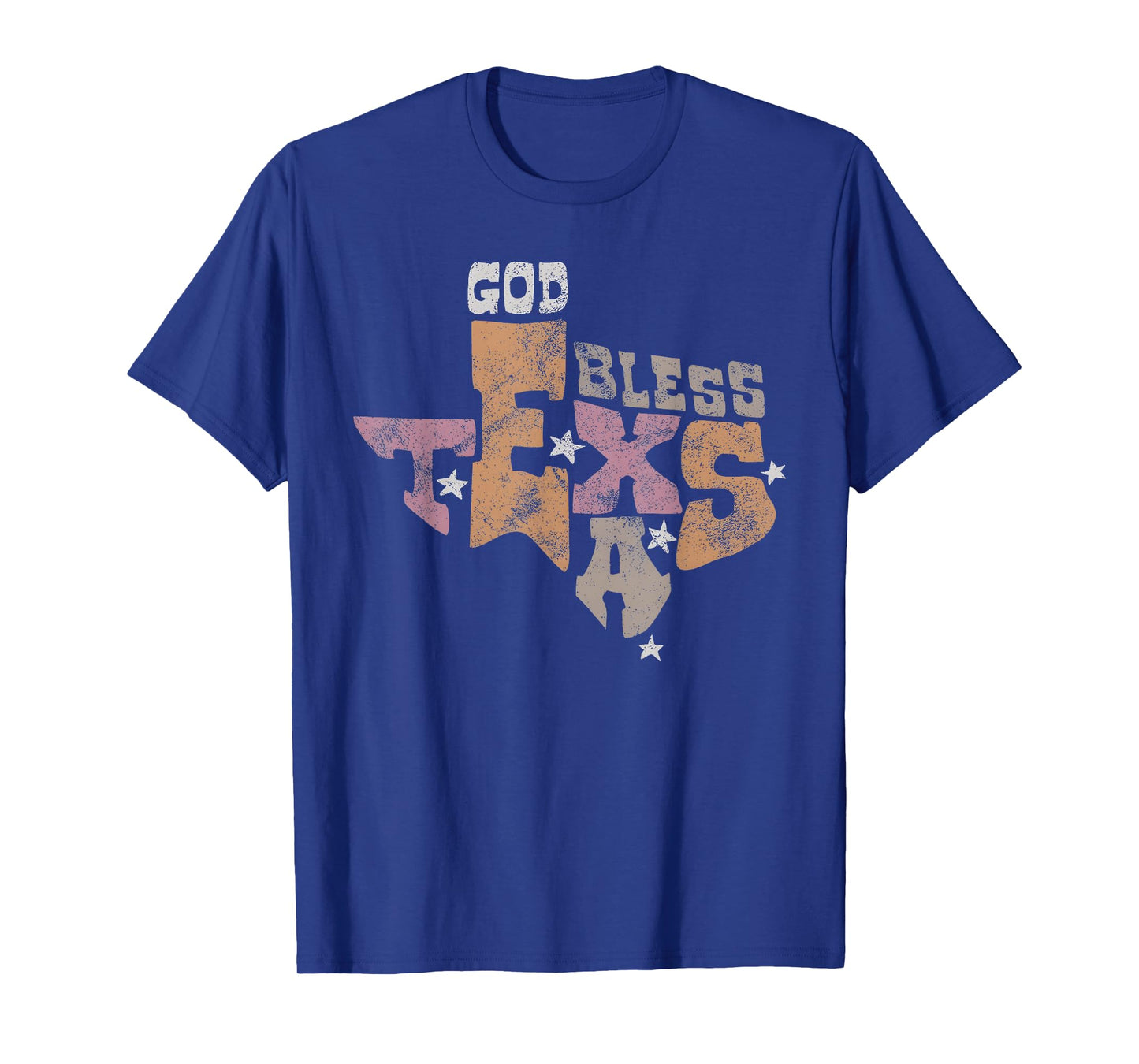 God Bless Texas Vintage Retro State Pride Graphic T-Shirt