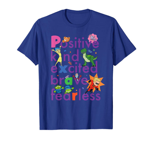 Disney PIXAR Positive, Kind, Excited, Brave & Fearless T-Shirt