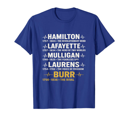 Hamilton, Lafayette, Mulligan, Laurens, Aaron Burr, Sir Tee T-Shirt