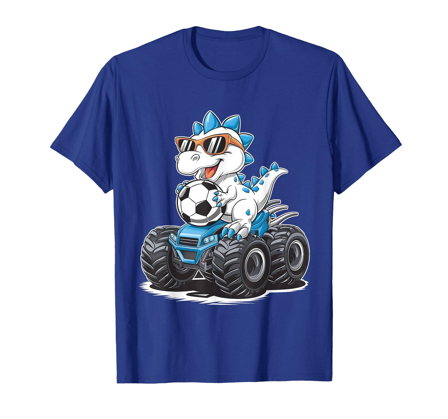 Soccer Dinosaur T-Rex Monster Truck Kids Boys Girls Funny T-Shirt
