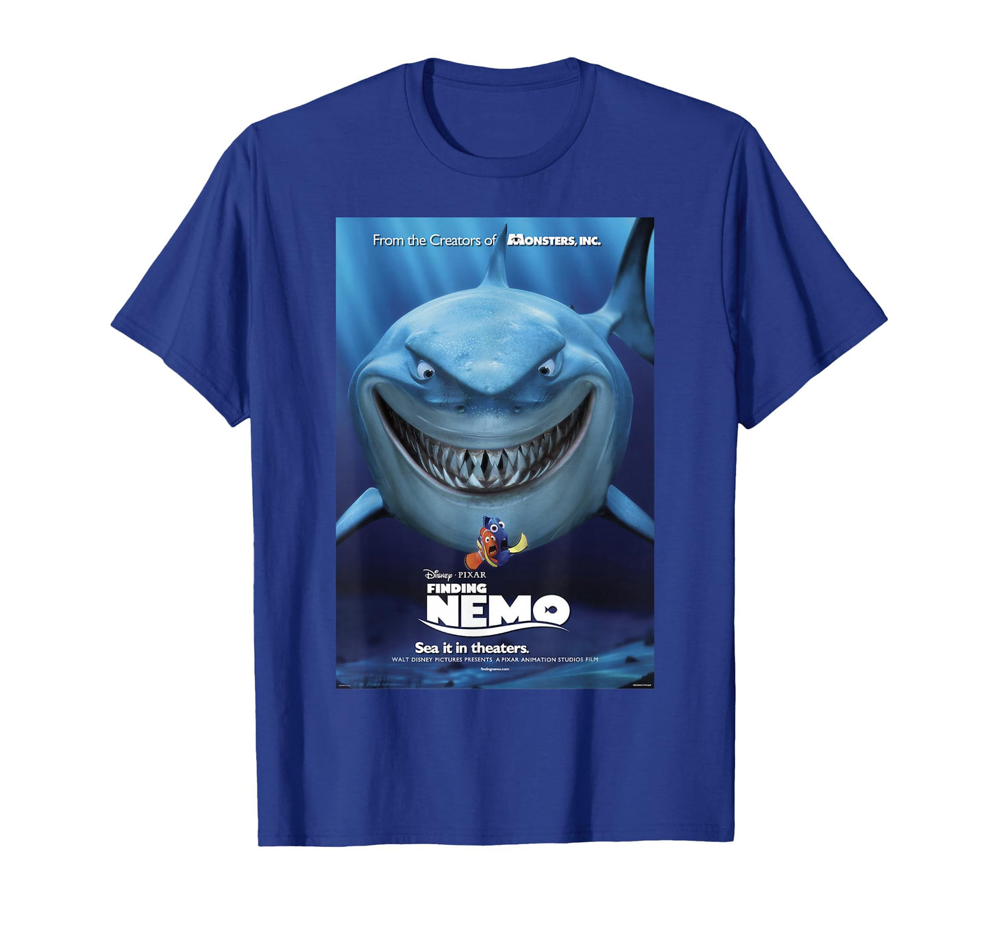 Disney Pixar Finding Nemo Bruce Poster T-Shirt Small