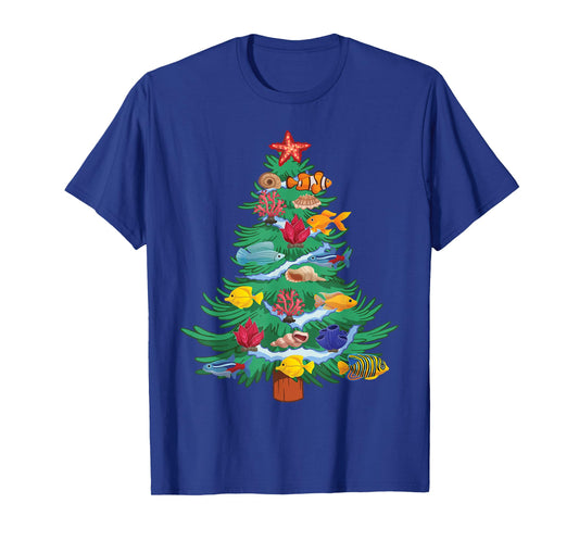 Saltwater Aquarium Christmas Tree T-Shirt