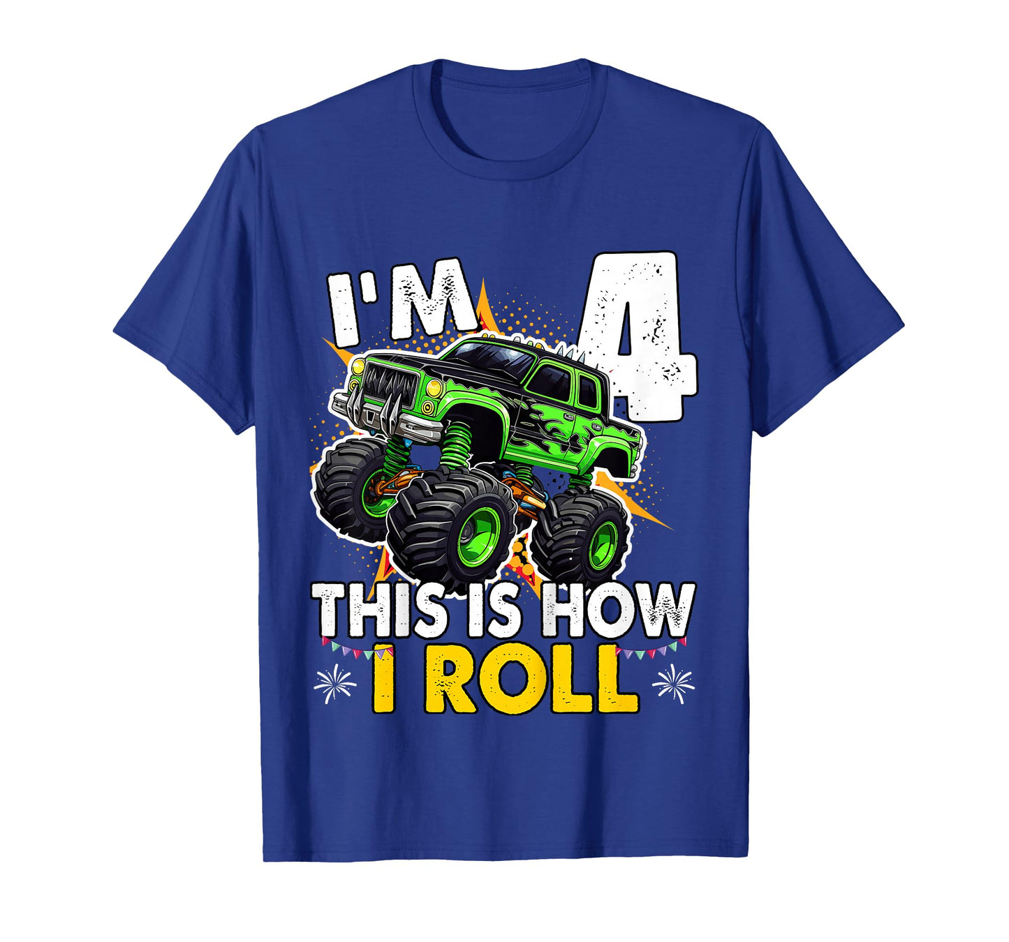 4 Year Old Monster Truck 4th Birthday boy T-Shirt
